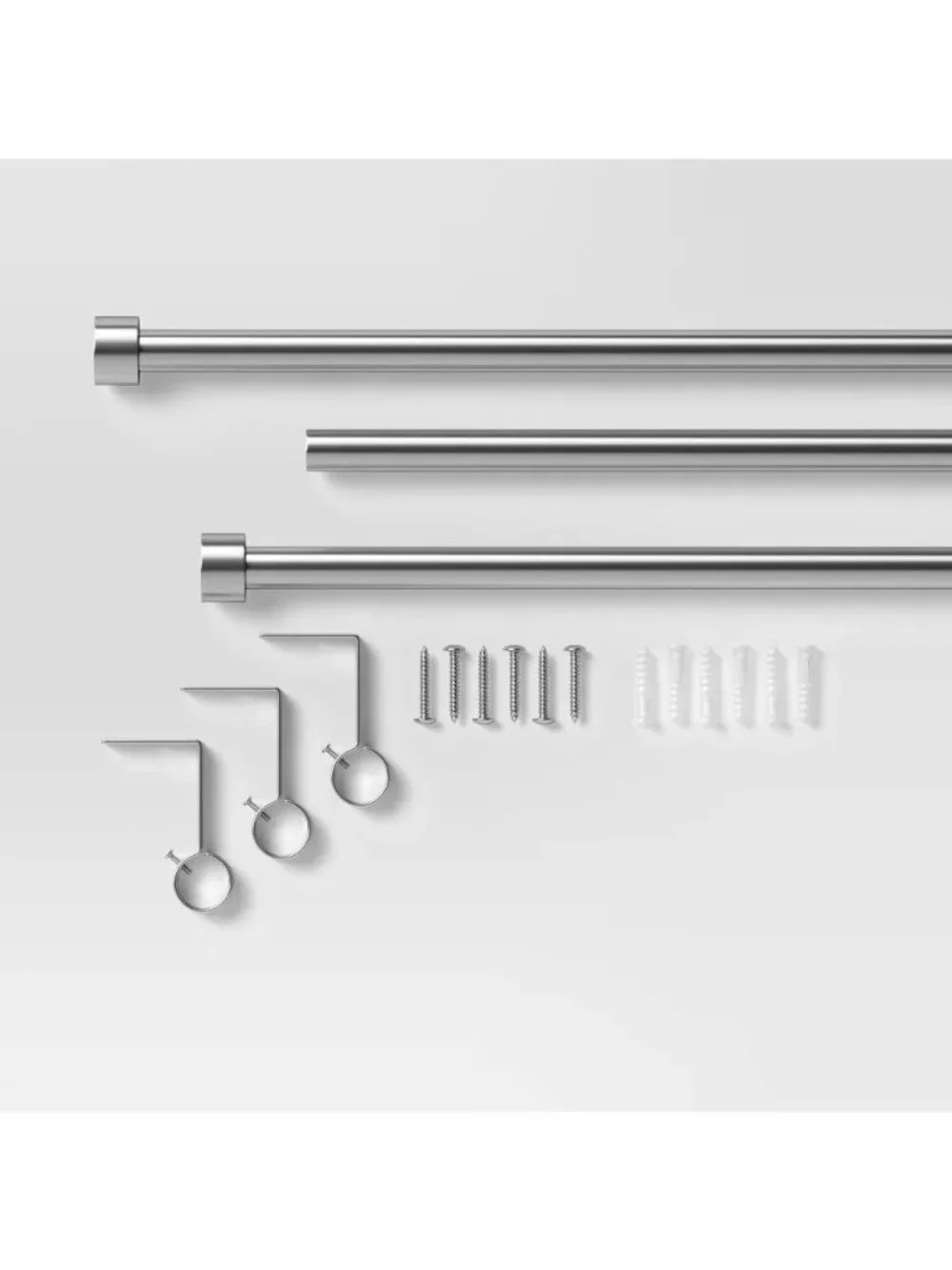 Project 62 Dauntless Brushed Nickel Finish Expandable Curtain Rod 66